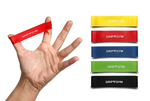 GripGym Finger Extension Exerciser Hand Therapy Grippers - (Set of 10) - Rock Climbing Yoga Hands Rheumatoid Arthritis Gifts Tennis Elbow Stroke Rehab Equipment Trigger Tendonitis Pain