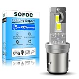 SOFOC BA21D Bombilla Led 500% Más Brillante Que Las Halógenas Faro Delantero Para Motocicleta Blanco DC 12V-18V 60W 4000Lm Diseño De Luz Alta Y Baja Plug & Play 1Pcs