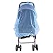 Baby Pushchair Net Cover Soft Mesh Buggy Cover for Strollers Universal Fit Portable Safety Net (Blue)