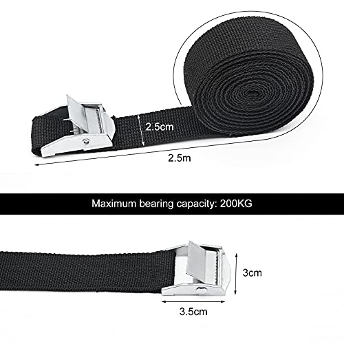 6 cinghie di ancoraggio regolabili resistenti, 2,5...