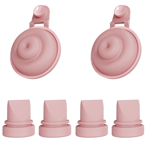 Image of 4pcs Duckbill Valves and 2pcs Silicone Diaphragms Compatible with Momcozy Mobile Flow M9, Mom Cozy M9 Replacement Accessories, Breastfeeding Parts, Replace for Momomzy Valve Diaphragms