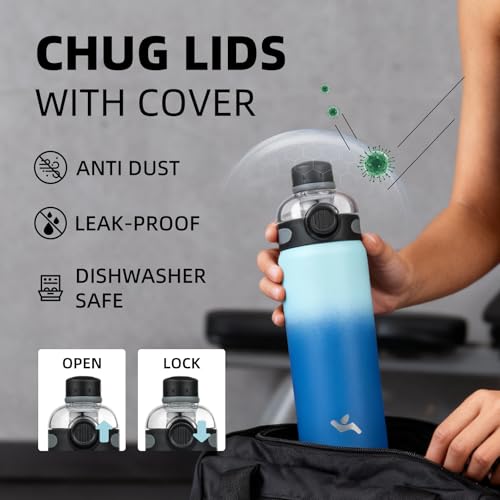 Image of Konokyo 32 oz Insulated Stainless Steel Water Bottle with Straw Lid