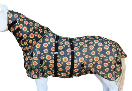Image of 74 inch Horse Light Summer Spring Airflow Mesh Removable Neck Sunflower 73158