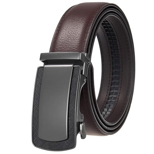 Ceintures décontractées pour hommes à boucle automatique largeur 3,5 cm en noir