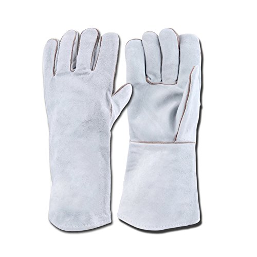 Gants Anti-Morsure pour Chien De Capture Chat Reptile Sécurité des Animaux en Cuir Animaux De Compagnie Saisir des Gants Protecteurs Mordants,1Pairs Cover