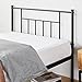 Yaheetech 13 inch Twin Size Metal Bed Frame with Headboard and Footboard Platform Bed Frame with Storage No Box Spring Needed Mattress Foundation Black