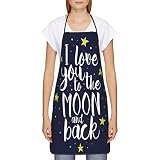 i love you to the moon and back charming charming Anti dirty Dustproof fashion fashionable apron for
