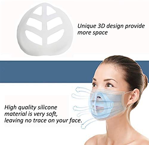 6 Pack Silicone 3D Inner Support Bracket for Mask - Internal Protective Support Cage Cover - Lipstick Protector Stand Nose Protection Frame - Thumbnail 5
