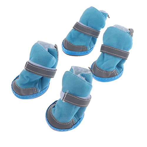 UPKOCH 4Piezas Botas para Perros De Engrosados y Antideslizantes para Mascotas Botas para Perros para Nieve