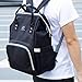 Land Diaper Bag Waterproof Travel Backpack with Multi-Function for Baby Care (Black)
