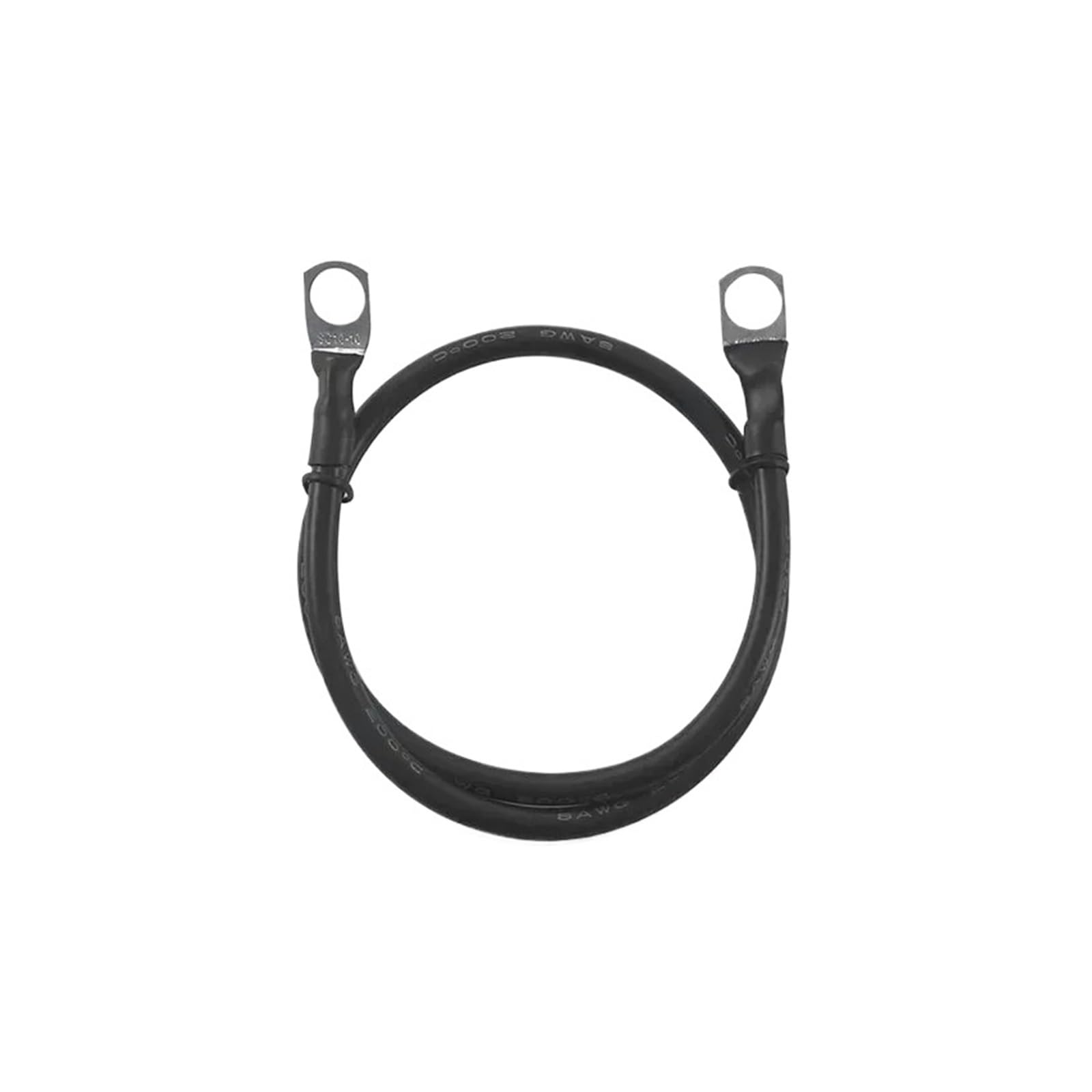 20-200cm 0AWG Kabel Akumulatora Samochodowego Z Zaciskami M6 M8 M10 Czerwony Czarny Silikonowy Przewód Elektryczny Do Złączy Falownika Panelu Solor(Black 0AWG,50cmM10)
