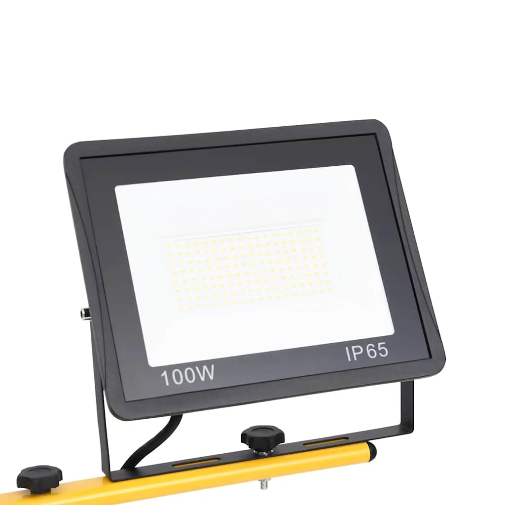 vidaXL LED Fluter mit Stativ Außenstrahler Scheinwerfer Baustrahler Flutlicht Gartenstrahler Arbeitsscheinwerfer Arbeitsleuchte 2x100W Kaltweiß