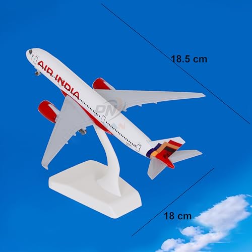 Image of New Air India Airbus A350 Diecast Aircraft Model 20 cm | Metal Plane Model with Landing Gear & Display Stand | Collectible Toy for Aviation Enthusiasts & Kids (Air India Airlines)