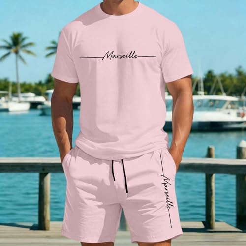 Ensemble homme t-shirt manches courtes imprimé lettres été XXXXXL