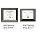 ELSKER&HOME Diploma Frames 11x14 with Mat- Solid Cherry Wood - Display 11x14 Document/Certificate with Mat or 15x18 without Mat - Wall Mount Display (Double Mat, Black Mat with Golden Rim)