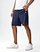Rapoo Mens Athletic Shorts with Zipper Pockets 7 Inch Inseam Quick Dry Lightweight Breathable Sport Walking Workout Shorts for Men Navy L