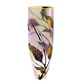 Victoria Bella 20' Decorative Vase, Abstract Leaf Purple, European Glass with a Handmade Unique Pattern