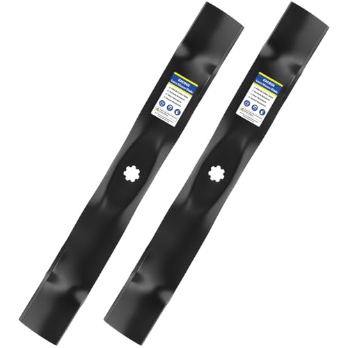 GICOOL GX22151 GY20850 Mower Blades Compatible with John Deere D110 D130 D100 D105 D125 S100 E100 LA105 LA115 LA125 Lawn Tractors 2-Pack