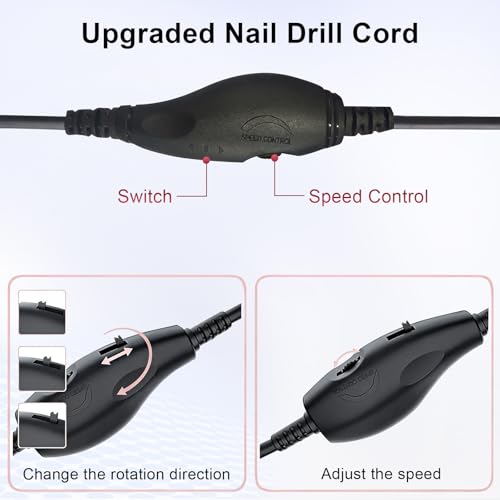 Cable cargador universal para taladro de uñas eléctrico miniatura 6