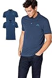 Kappa Herren Polo Shirt VENIST im 2er Pack | Polo-Hemd mit Logodruck| Basic Poloshirts für Männer | Kurzarm Polo für Sport, Freizeit und Büro | L, blau