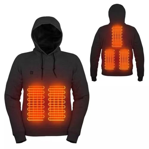 Sweat chauffant 5 zones de chaleur veste à capuche USB thermique ajustable L