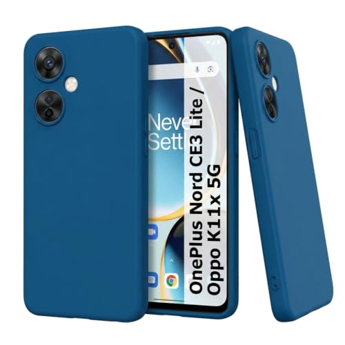 Image of JANAK RAJ Silicone Back Case Cover Compatible with OnePlus Nord CE 3 Lite / 1+ CE3 Lite /Oppo K11x 5G| Slim Liquid Silicone Soft Gel Rubber | Camera Protection - Navy Blue
