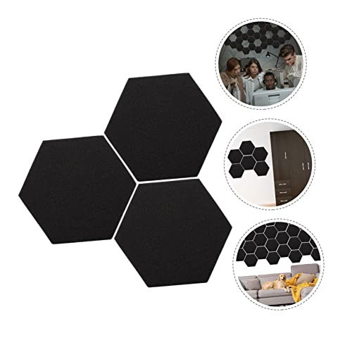 3Pcs Soundproof Hexagon Foam Tiles para Estudios de Grabación, Negro PU miniatura 7