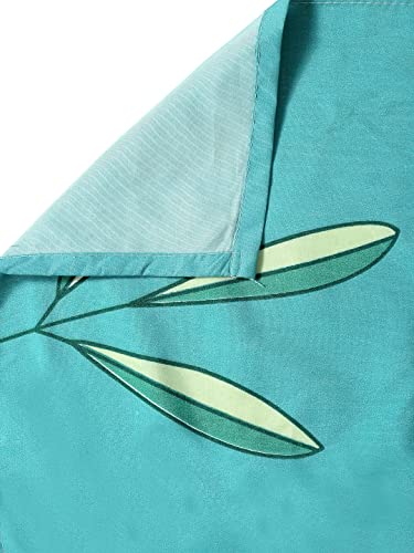 Image of BSB Home Glace Cotton Printed 180 TC Microfiber Double Bedsheet with 2 Pillow Covers (Aqua, Sky Blue, 90X90 Inches)