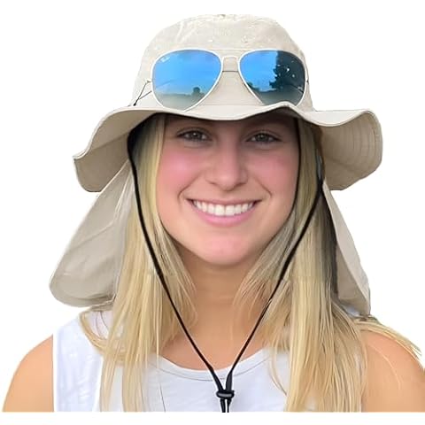 SHINCHIC Waterproof Sun Hat with Neck Flap Cover