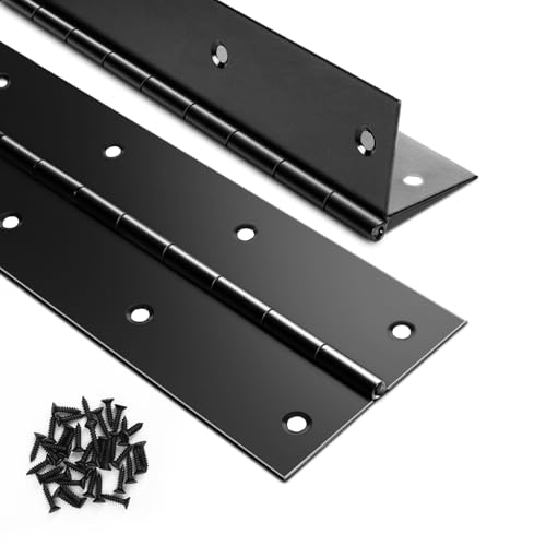 2PCS Black Piano Hinge 30 Inch x 3 Inch, 0.05" Leaf Thickness