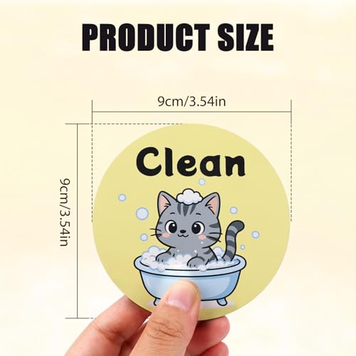 Imán decorativo reversible para lavavajillas, diseño gato miniatura 2
