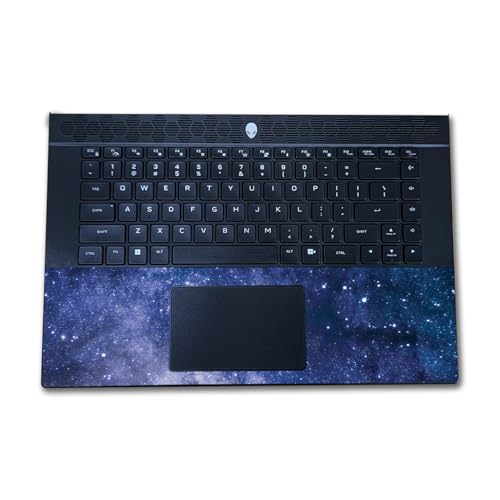 Image of Laptop Skin Compatible with Alienware M16 R2 (2024) - Blue Stars - Premium 3M Vinyl Protective Wrap Decal Cover - Easy to Apply | Crafted in The USA by MightySkins