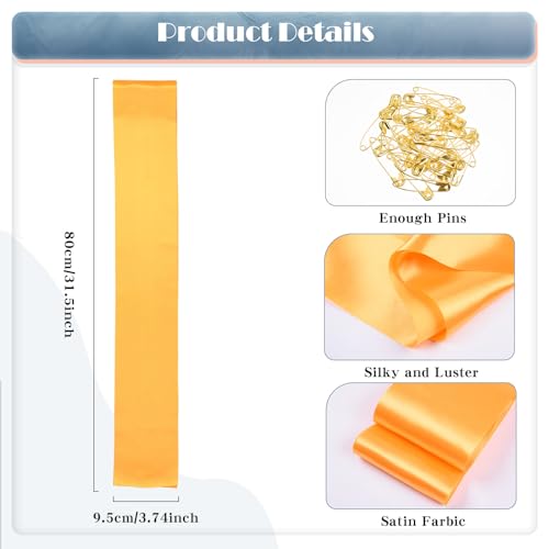 Image of MixTeach 36 Pack Blank Satin Sash Plain Sashes DIY Personalized Senior Sashes for Pageants Moms Brides Graduation Wedding