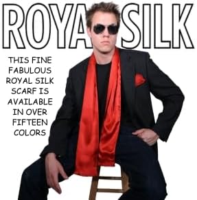 Royal Silk Aviator Scarf - OFF-WHITE - Soft, Sleek, Stylish – Double Layer - Genuine Satin Silk – 100% Silk - Image 8