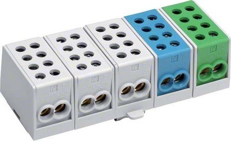 Bloque de terminales eléctrico Hager KH45A de 5P para solucionar el desorden en cuadros eléctricos