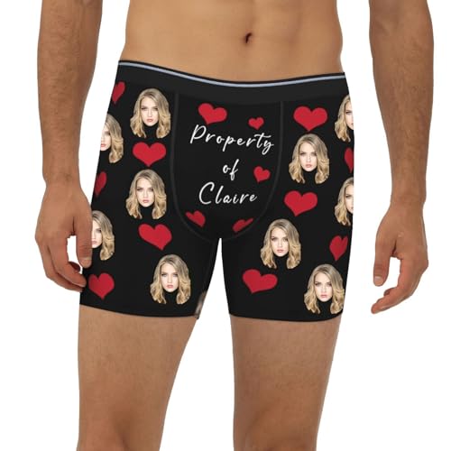 Personalized Boxers for Men, Customized Long Underwear, Boxers with Face on Them, Gifts for Boyfriend Husband2