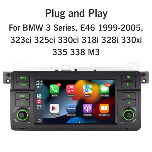Radio para BMW E46 Serie 3 1999-2005 Carplay Android Auto miniatura 4