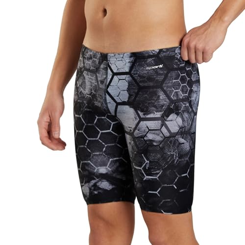 Sporti Fenced in Jammer Swimsuit - Black - 32