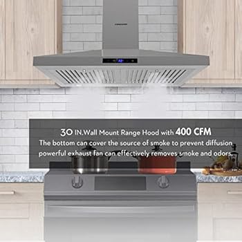 wall mounted kitchen hood exhaust fan