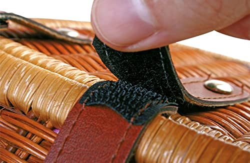 small foot Picknickkorb Romantik aus beflochtenem Holz, Inklusive Geschirr-Set, ab 3 Jahren, Art.-Nr. 5300