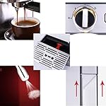 QJRGUY maker Espresso Smart Home Semi-automatic Coffee Milk Foaming Machine 320mm (Color : Silver) - Image 3