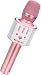 Bluetooth Earpiece for Cell Phones - GLCON Hands Free Wireless Bluetooth Headset with Noise Cancelling Mic for Driver Trucker Business - Bluetooth Headphones Earbuds for iPhone iPad Android (Pink)