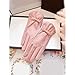 Fashion PU Leather Gloves for Women with Fleece Lining and Bows Decors Warmth Comfortable Windproof Coldproof Handwear