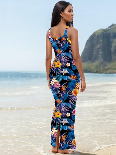 Image of Nimsruc Women Summer Long Dress Casual Slip Sexy Slim Sleeveless Bodycon Maxi Dresses for Women 2024