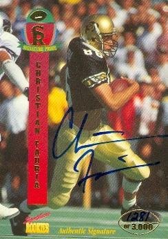Autograph Warehouse 65034 Christian Fauria Autographed Football Card Colorado 1995 Signature Rookies No. 15