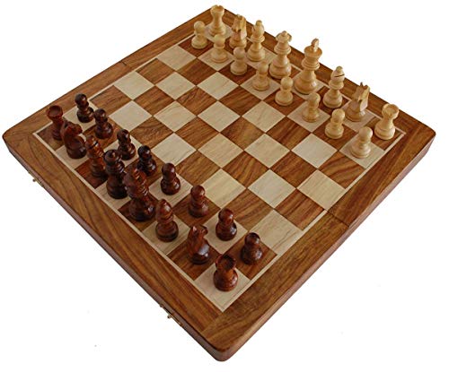 Juego de Ajedrez de Viaje Magnético de Madera Clásico miniatura 3