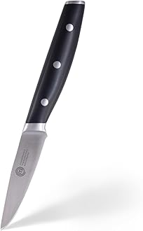 MasterChef Paring Knife 8" with High Carbon Stainless Steel Blade and Triple Riveted Handles, Professional Quality Kitchen Knife for Precision Cooking at Home, Perfectly Balanced, Razor Sharp