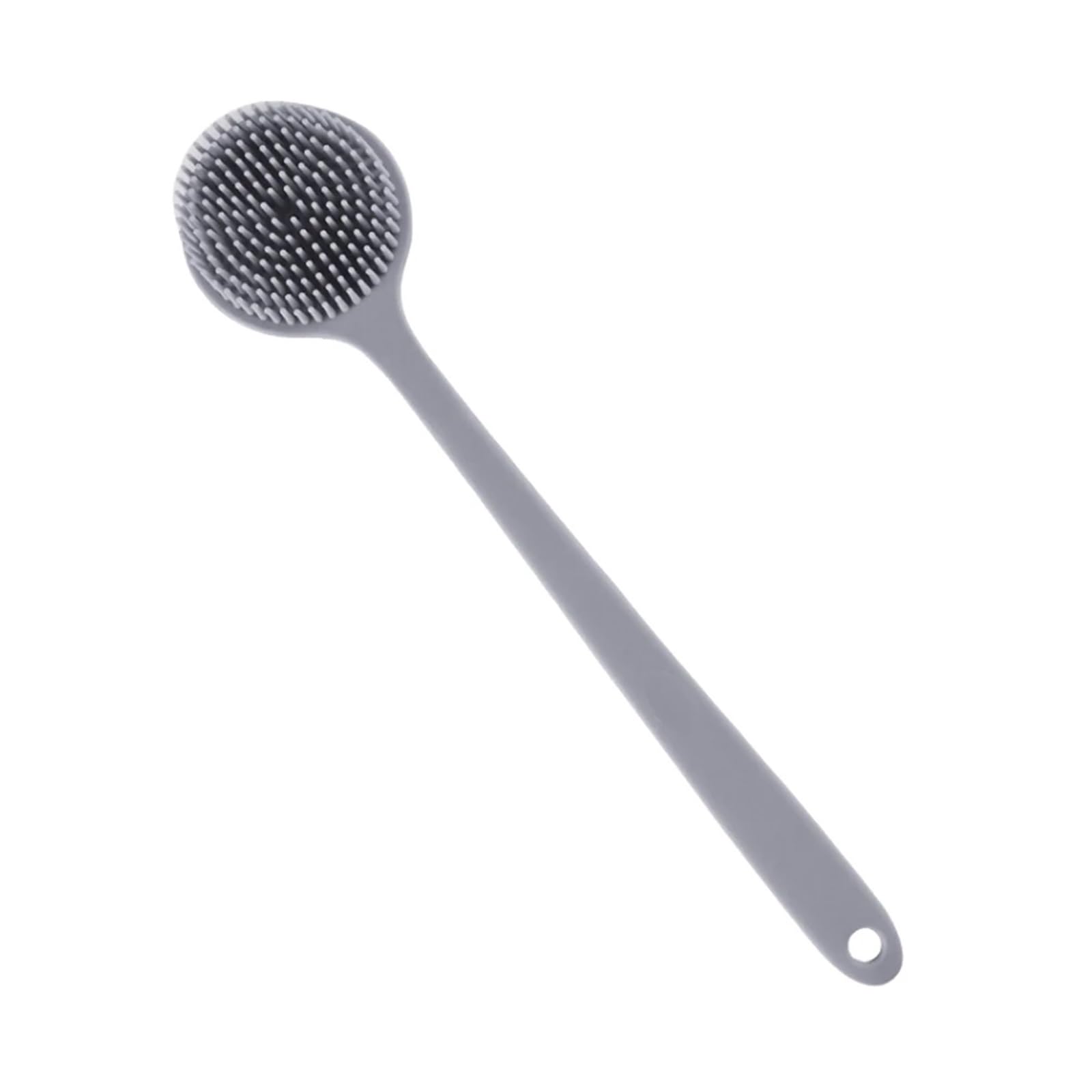 RüCkenbüRste 2Pcs Silikon Lange Griff Bad Pinsel Zurück Wäscher Weichen Borsten Körper Peeling Massage Pinsel Dusche Waschen Bad Lieferungen Zum Baden(Gray)