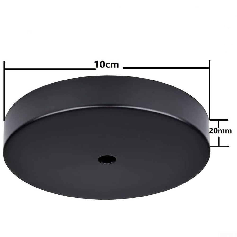 6 Placas Base para techo Hierro 100mm Lámparas Colgantes 6 Placas(Dull White)