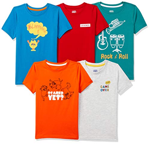 Image of Amazon Brand - Jam & Honey Boy's Regular Fit T-Shirt